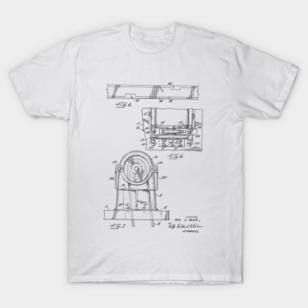 Power Transmission System for Sewing Machine Vintage Patent Hand Drawing T-Shirt by TheYoungDesigns